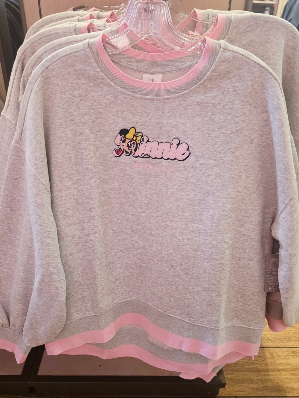 Disney Parks Mickey Mouse  Pink Pullover Sweatshirt